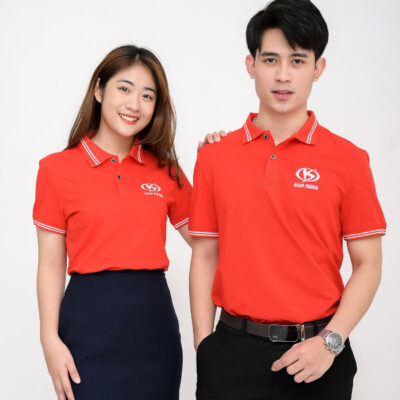 Áo Polo Đồng Phục Vải Cá Sấu Poly