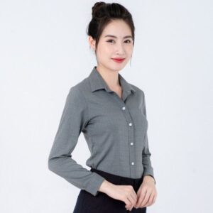 Áo Sơ Mi Đồng Phục Màu Ghi
