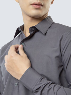 Áo Sơ Mi Đồng Phục Màu Ghi