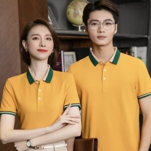 Áo Polo Đồng Phục Phối Bo Tay - Cổ