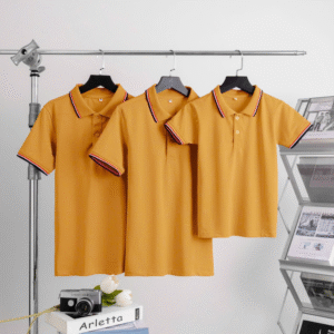 Áo Polo Đồng Phục Phối Bo Tay - Cổ