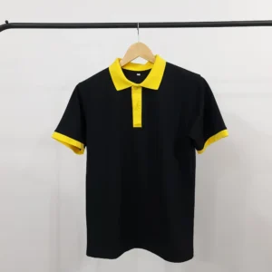 Áo Polo Đồng Phục Phối Bo Tay - Cổ