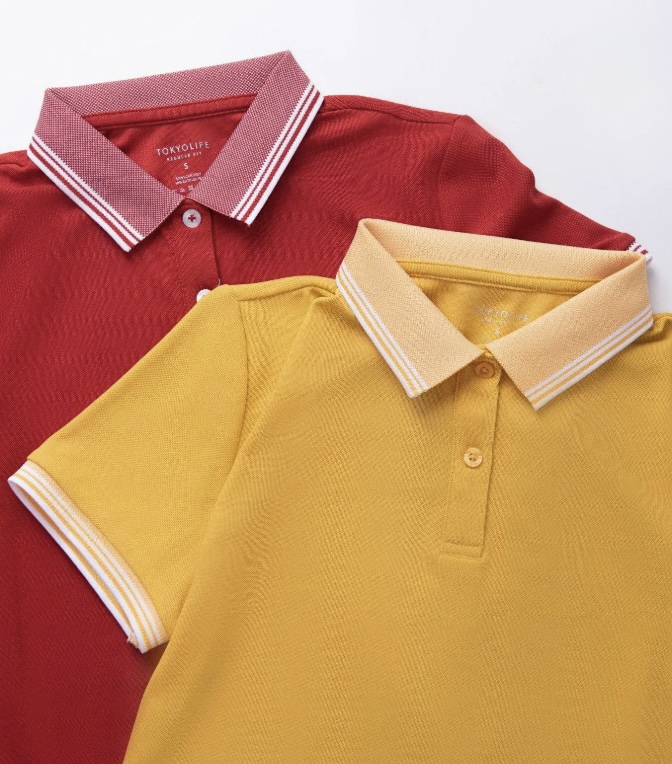 Áo Polo Đồng Phục Phối Sọc Vai