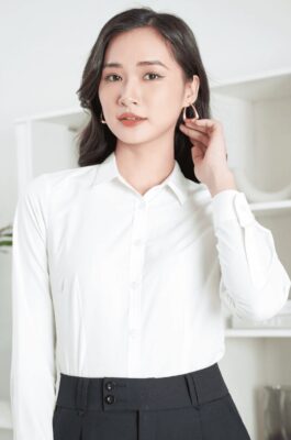 Áo Sơ Mi Đồng Phục Vải Kate Ý