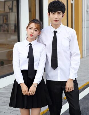 Áo Sơ Mi Đồng Phục Vải Cotton Hàn