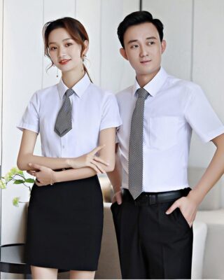 Áo Sơ Mi Đồng Phục Vải Cotton Hàn