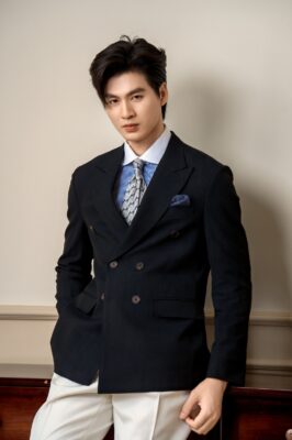 Veston Đồng Phục Vải Wool Pha