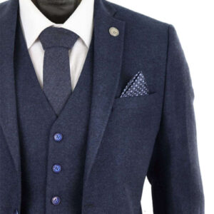 Veston Đồng Phục Vải Wool Pha