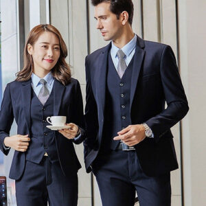 Veston Đồng Phục Vải Wool Pha