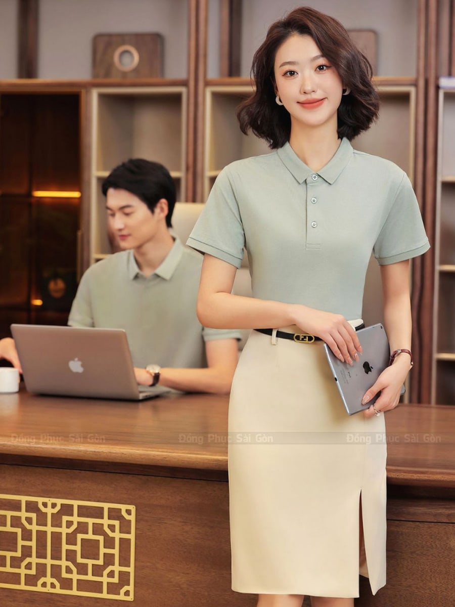 Áo Polo Đồng Phục Màu Pastel