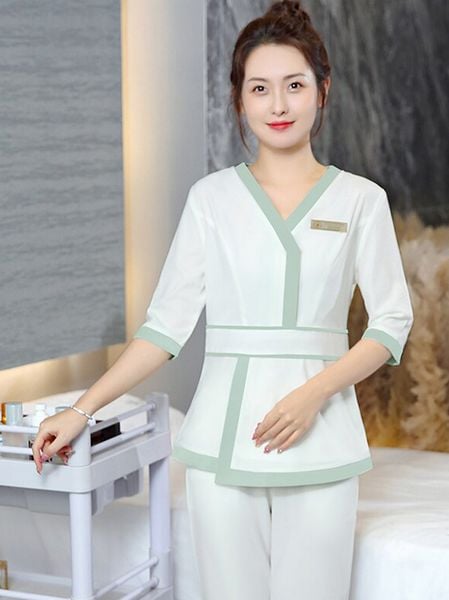 Đồng Phục Spa Màu Xanh Nhạt