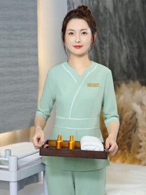 Đồng Phục Spa Màu Xanh Nhạt