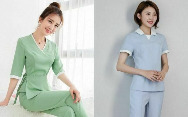 Đồng Phục Spa Màu Xanh Nhạt