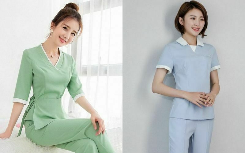 Đồng Phục Spa Màu Xanh Nhạt