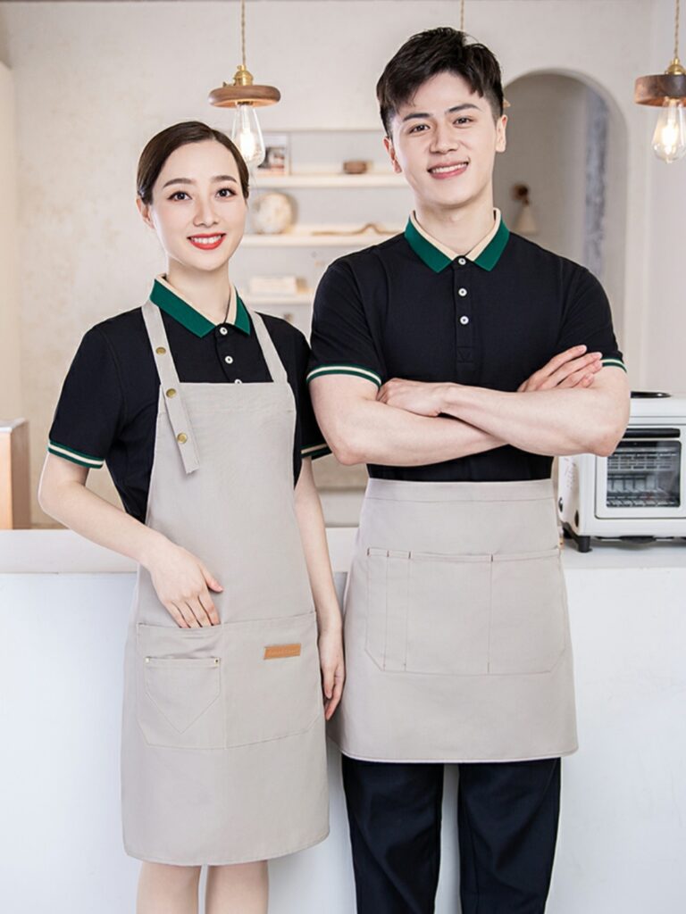 Đồng Phục Nhân Viên Phục Vụ Cafe – Áo Sơ Mi, Tạp Dề, Quần Phù Hợp - Ảnh 6