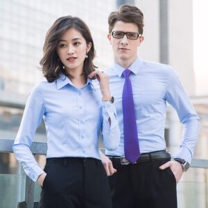 Áo Sơ Mi Đồng Phục Màu Xanh