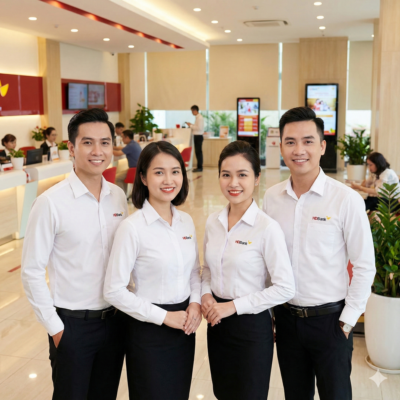 Áo sơ mi đồng phục ngân hàng HD bank