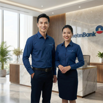 Áo sơ mi đồng phục ngân hàng viettinbank