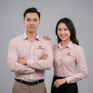 Áo sơ mi đồng phục ngân hàng techcombank