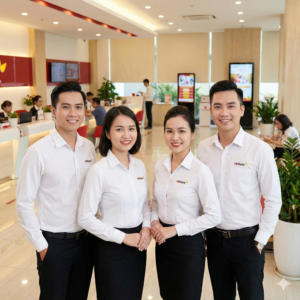 Áo sơ mi đồng phục ngân hàng HD bank